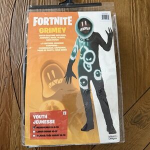 Halloween Costume Boys Fortnite Grimey Size Medium 8-10 New